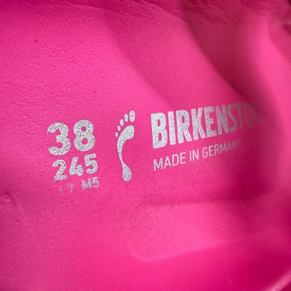 Birkenstock Arizona Eva Hot Pink Sandals Womens 7 N EU 38 Rubber Slides Slip On - Picture 10 of 10